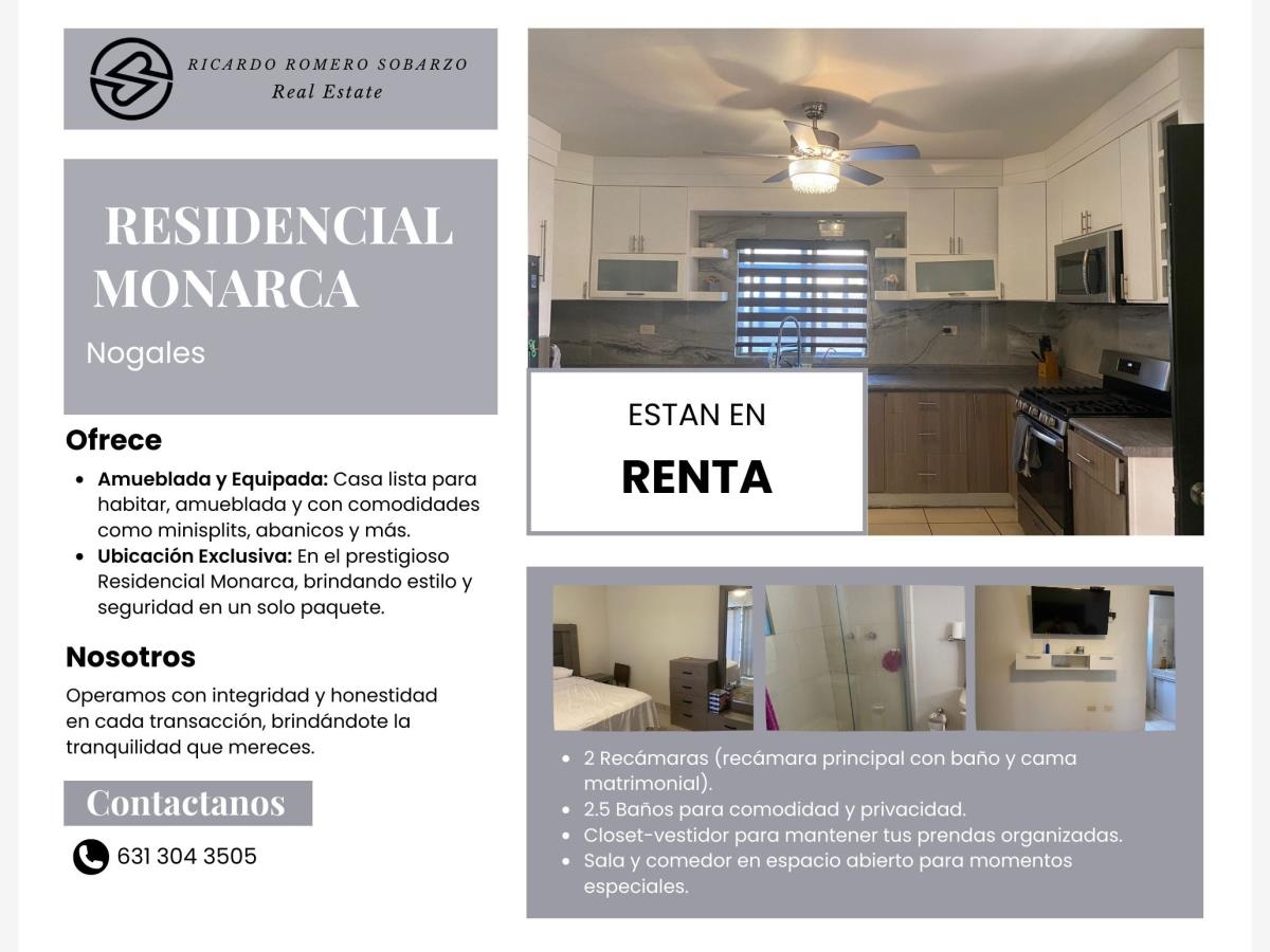 Foto 0 de Casa en renta en Monarca, Nogales, Sonora | ID mx23-pj7634 | Nocnok