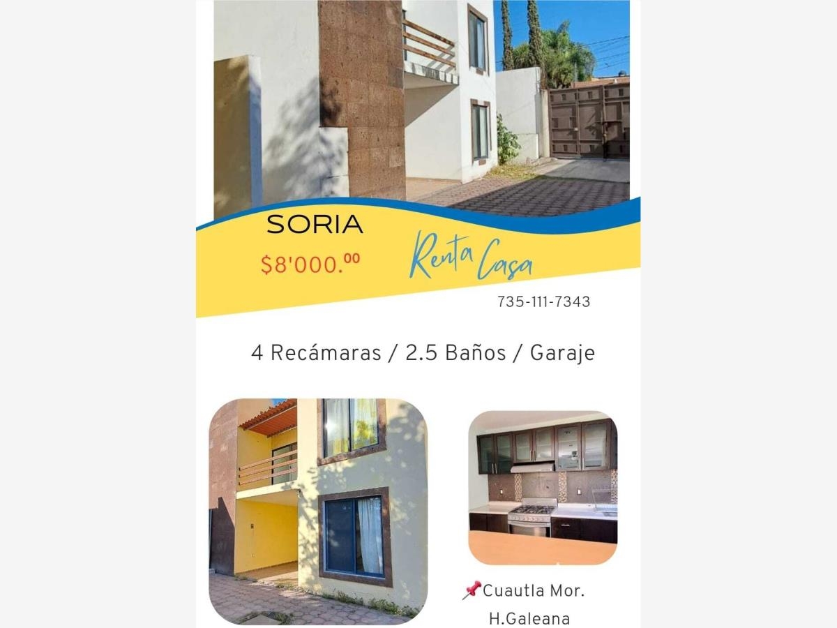 Foto 0 de Casa en renta en Hermenegildo Galeana, Cuautla, Morelos | ID mx24-qa7011 | Nocnok