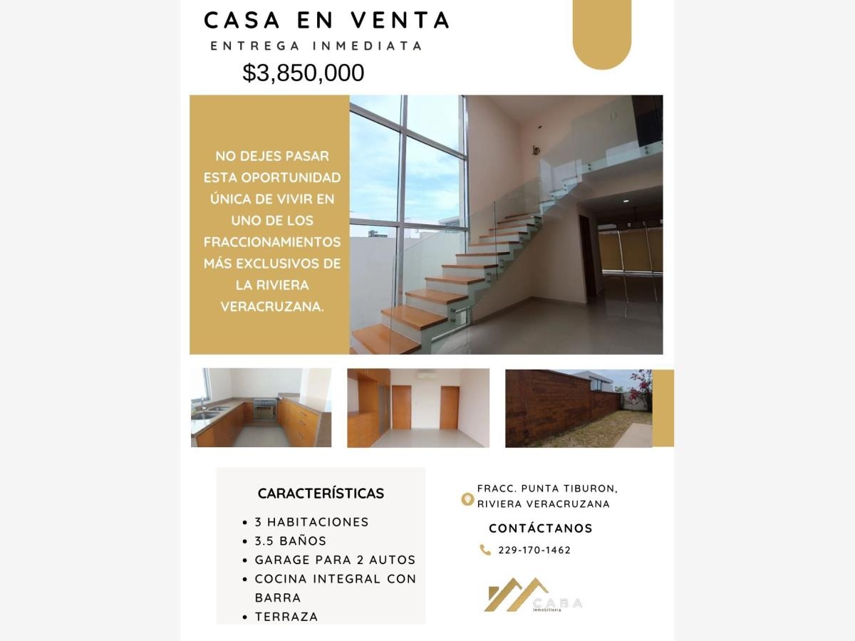 Foto 0 de Casa en venta en Punta Tiburón, Residencial, Marina y Golf, Alvarado, Veracruz de Ignacio de la Llave | ID mx24-qe1179 | Nocnok