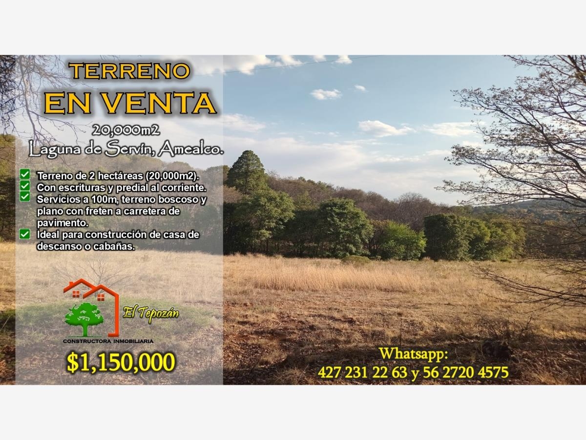 Foto 0 de Terreno en venta en Laguna de Servín, Amealco de Bonfil, Querétaro | ID mx24-qh7728 | Nocnok