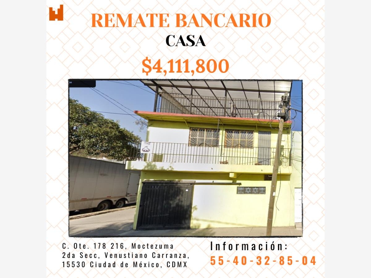 Foto 0 de Casa en remate en Moctezuma 2a Sección, Venustiano Carranza, Ciudad de México | ID mx24-qi2953 | Nocnok