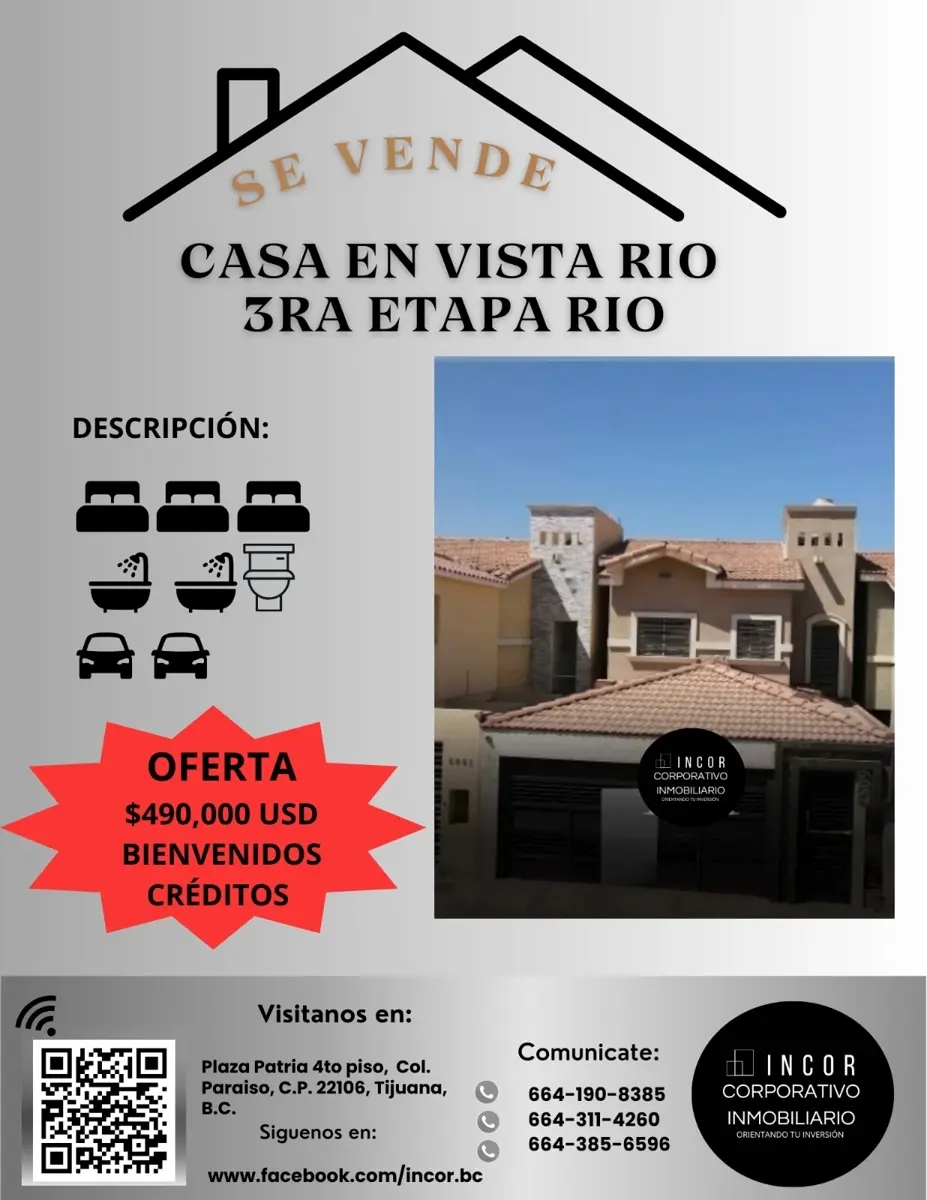 Foto 0 de Casa en venta en Río Tijuana 3ra. Etapa, Tijuana, Baja California | ID mx24-xa8702 | Nocnok