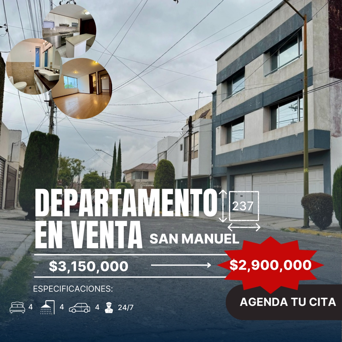 Foto 0 de Departamento en venta en Jardines de San Manuel, Puebla, Puebla | ID mx25-gr10146 | Nocnok
