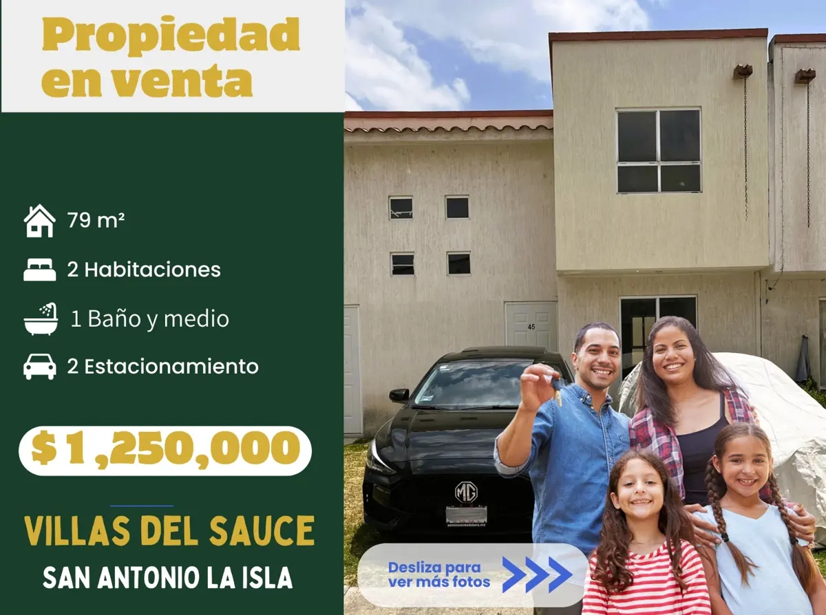 Foto 0 de Casa en venta en Villas del Sauce, San Antonio la Isla, México | ID mx25-nx10015 | Nocnok