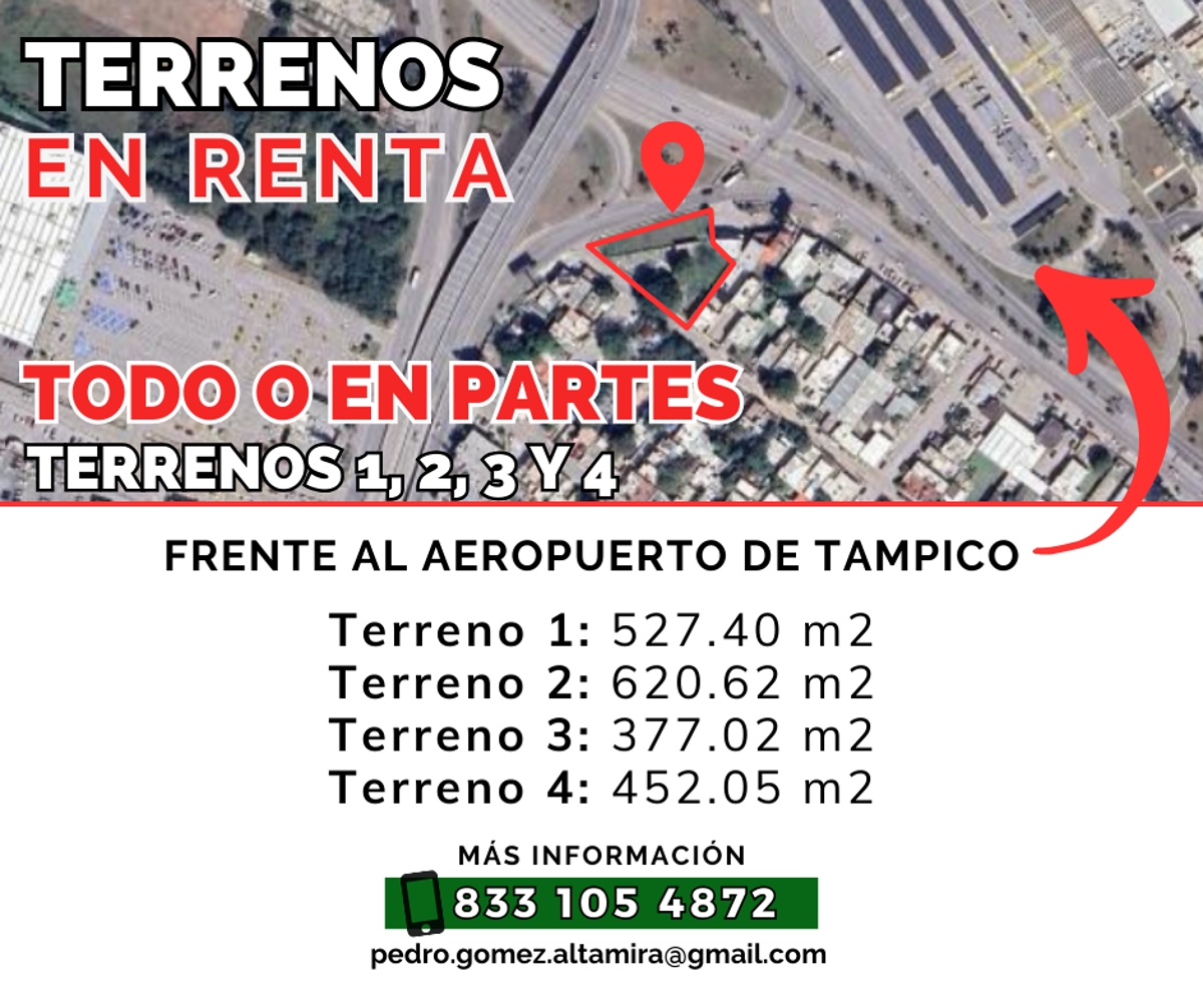 Foto 0 de Terrenos en renta en Nuevo Aeropuerto, Tampico, Tamaulipas | ID mx25-sp3649 | Nocnok