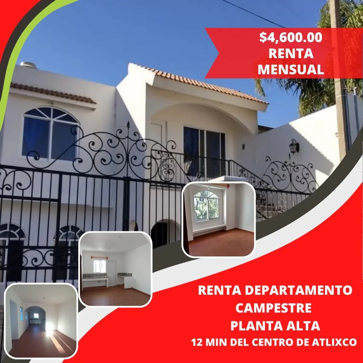 Foto 0 de Departamento en renta en Emiliano Zapata Nexatengo, Atlixco, Puebla | ID mx25-kg10016 | Nocnok