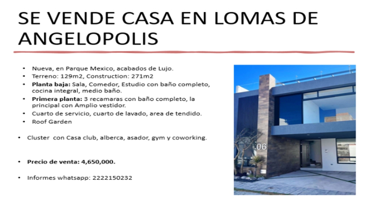 Foto 0 de Casa en venta en Lomas de Angelópolis II, San Andrés Cholula, Puebla | ID mx25-cs10122 | Nocnok