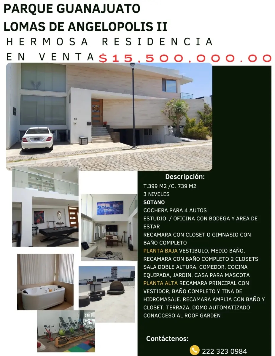 Foto 0 de HERMOSA RESECIDENCIA SEMI DE LUJO EN VENTA UBICADA EN PARQUE GUANAJUATO LOMAS DE ANGELOPOLIS | ID mx25-ov10014 | Nocnok