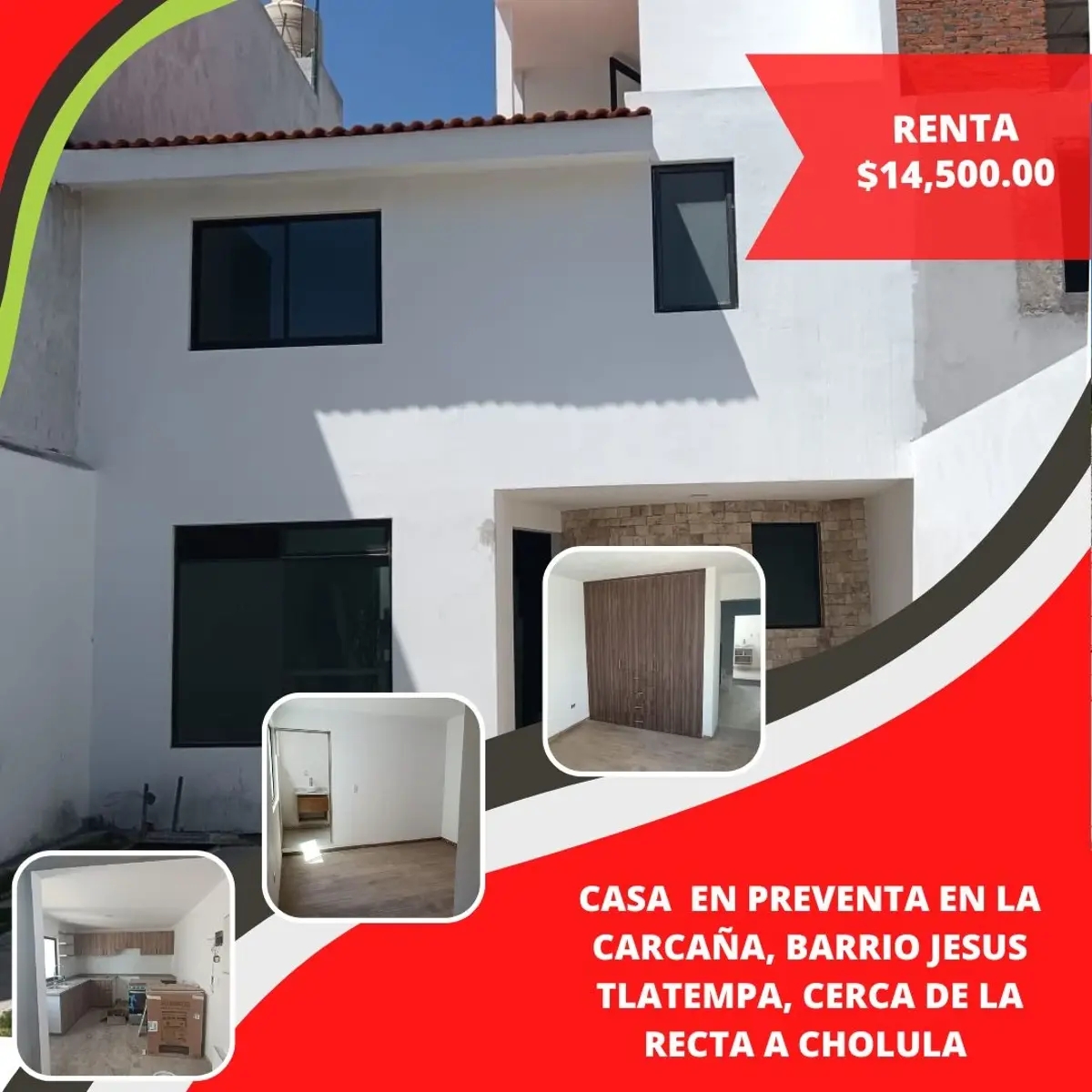 Foto 0 de Casa en renta en Santiago Momoxpan, San Pedro Cholula, Puebla | ID mx25-kg10075 | Nocnok