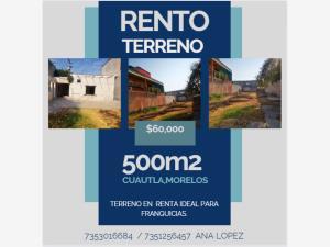 Terreno en renta en Manantiales, Cuautla, Morelos