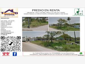 Terreno en renta en Paraiso Centro, Paraíso, Tabasco