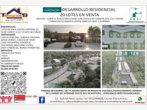 Terreno en venta en Comalcalco Centro, Comalcalco, Tabasco