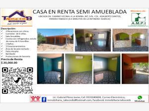 Casa en renta en Adalberto Santos, Paraíso, Tabasco