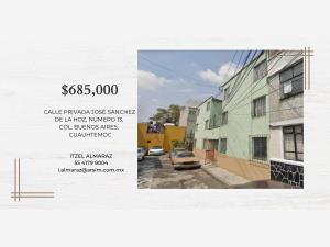 Departamento en venta en Buenos Aires, Cuauhtémoc, Ciudad de México