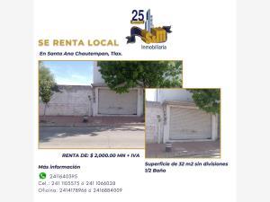 Local en renta en Santa Ana Chiautempan Centro, Chiautempan, Tlaxcala