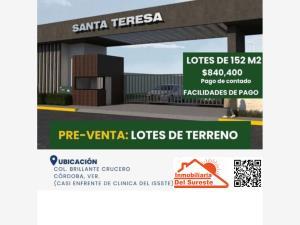 Terreno en venta en Brillante Crucero, Córdoba, Veracruz de Ignacio de la Llave