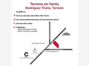 TERRENO EN VENTA EN BLVD. RODRIGUEZ TRIANA EN TORREON, COAH