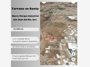 Terreno en renta en Parque Industrial Nuevo San Juan, San Juan del Río, Querétaro