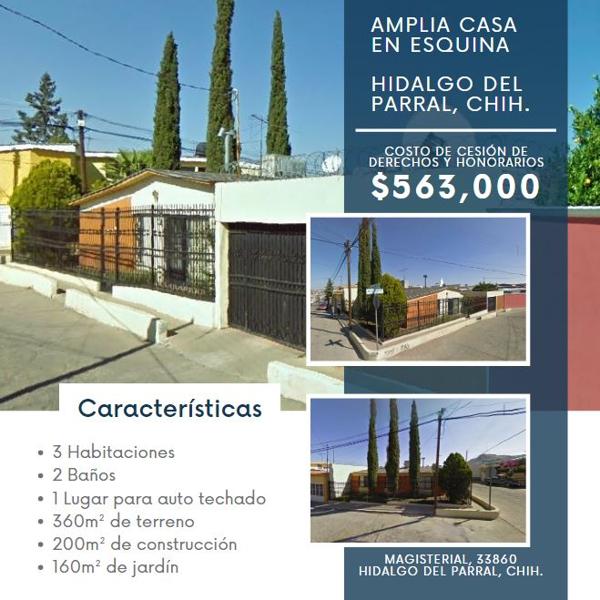 Casa en venta en Magisterial, Hidalgo del Parral, Chihuahua