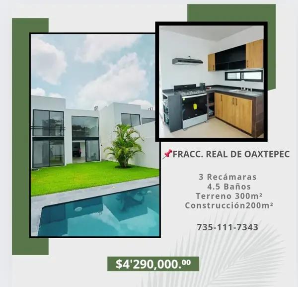 Casa en venta en Real de Oaxtepec, Yautepec, Morelos