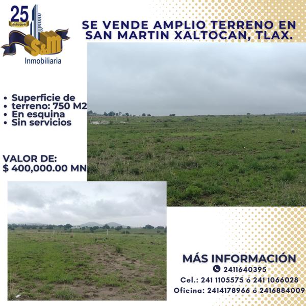 Terreno en venta en San Martin Xaltocan, Xaltocan, Tlaxcala