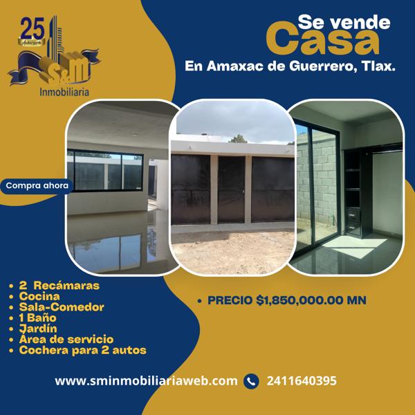 Casa en venta en Tercera Sección, Amaxac de Guerrero, Tlaxcala