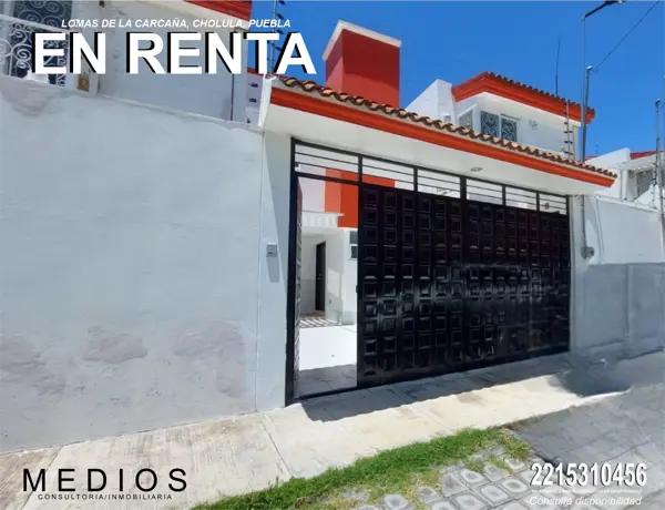 Casa en renta en Lomas de la Carcaña, San Pedro Cholula, Puebla