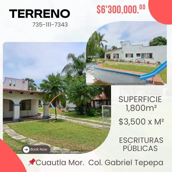 Terreno en venta en Gabriel Tepepa, Cuautla, Morelos Terreno en venta en Gabriel Tepepa, Cuautla, Morelos