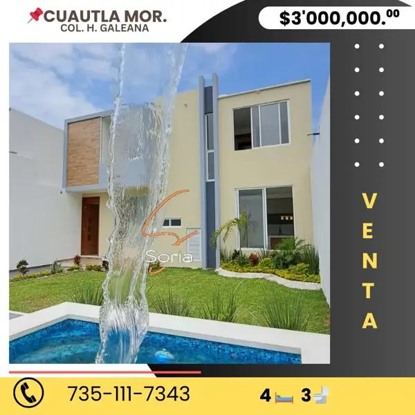 Casa en venta en Hermenegildo Galeana, Cuautla, Morelos Casa en venta en Hermenegildo Galeana, Cuautla, Morelos