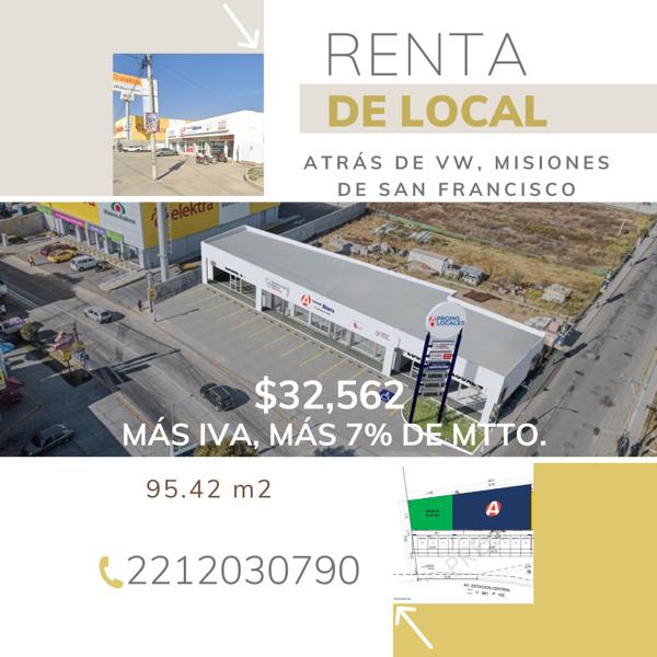 Local en renta en San Francisco Ocotlán (Ocotlán), Coronango, Puebla