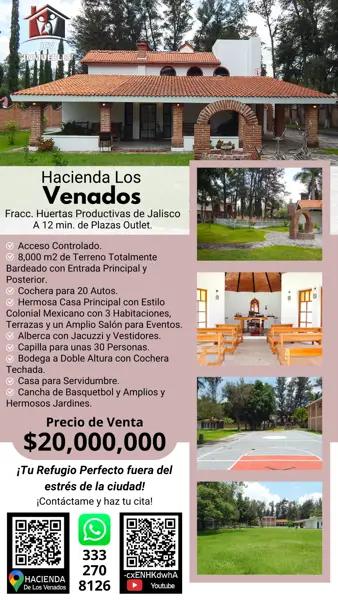 Finca-Rancho en venta en Huertas Productivas de Jalisco, Tlajomulco de Zúñiga, Jalisco