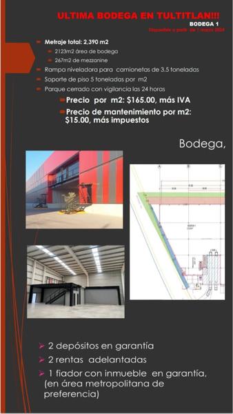 Bodega en renta en Santiaguito, Tultitlán, México Bodega en renta en Santiaguito, Tultitlán, México