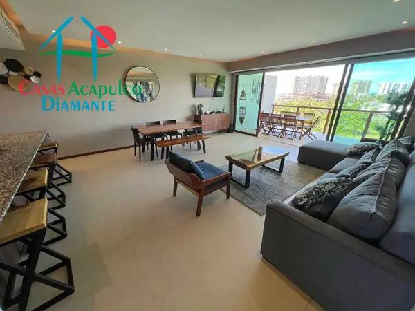 Depa en renta vacacional con 3 recámaras y terraza con vista a las albercas