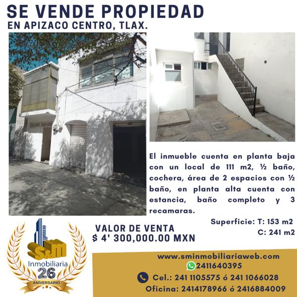 Casa en venta en Centro, Apizaco, Tlaxcala