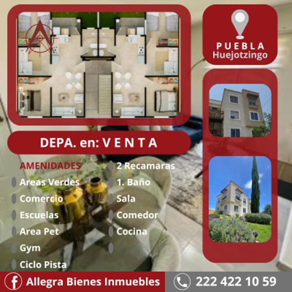 Departamento en venta en Real Segovia, Huejotzingo, Puebla