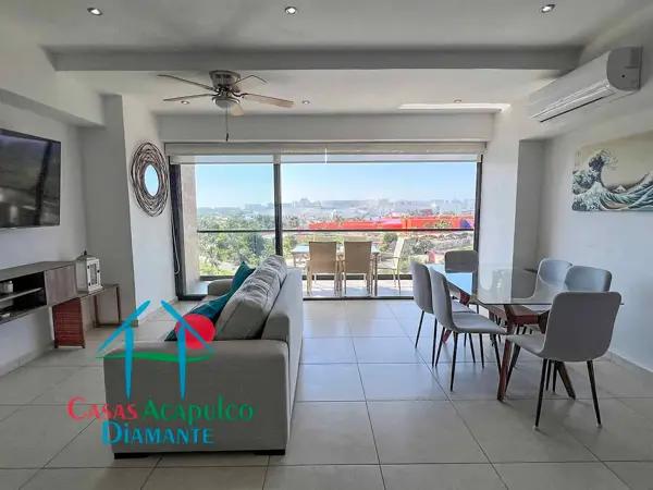 Depto en renta vacacional con Terraza Vista a Albercas y 3 Recámaras