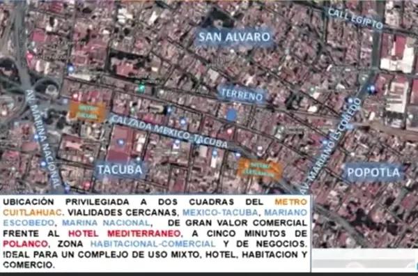 Invierte en Terreno  Habitacional/ Comercial en Venta en Tacuba, Miguel Hidalgo