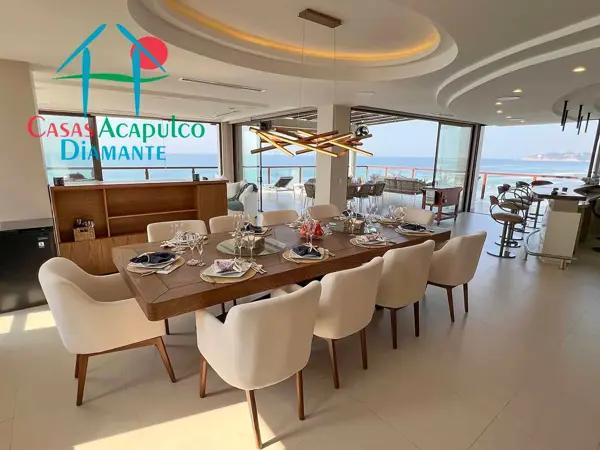 Departamento de playa con terraza con doble frente, vista al mar y 4 recámaras
