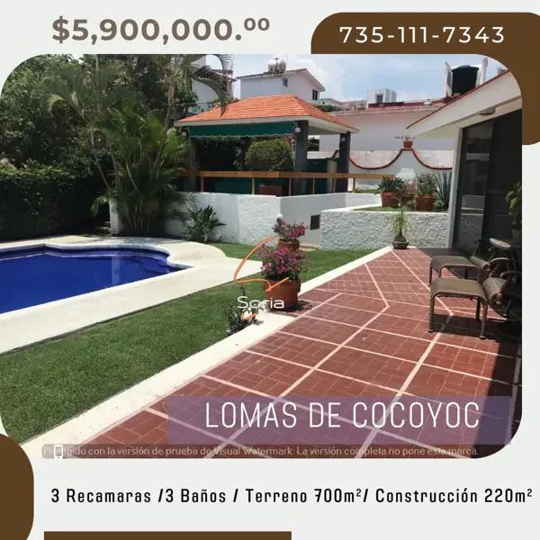 Casa en venta en Lomas de Cocoyoc, Atlatlahucan, Morelos Casa en venta en Lomas de Cocoyoc, Atlatlahucan, Morelos