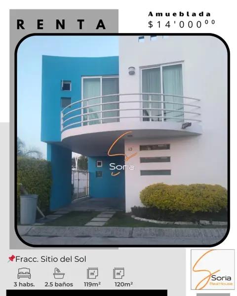 Casa en renta en Sitio del Sol, Cuautla, Morelos Casa en renta en Sitio del Sol, Cuautla, Morelos