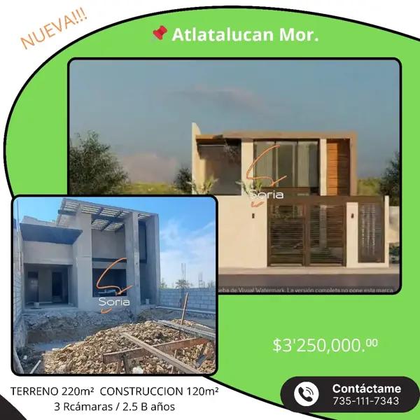 CASA EN ATLATLAHUCAN SAN SUAN TEXCALPAN
