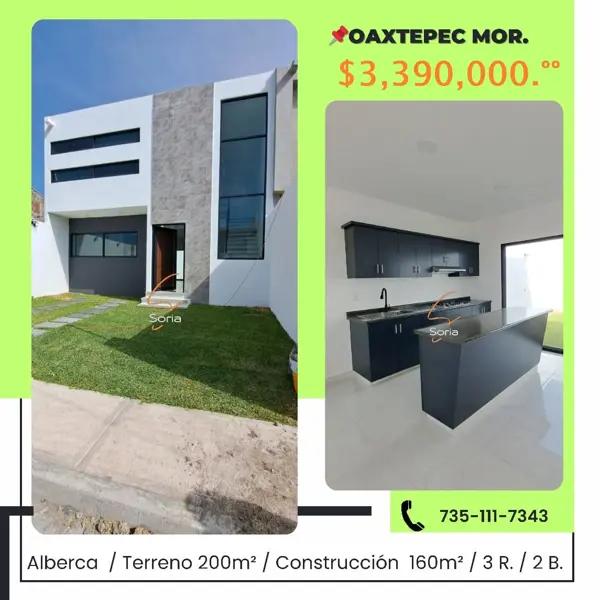 Casa en venta en Oaxtepec Centro, Yautepec, Morelos