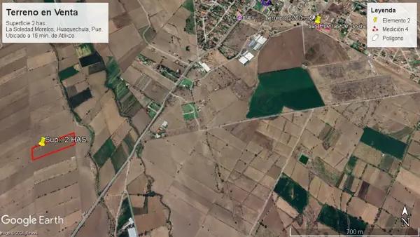 Terreno en venta en Soledad Morelos, Huaquechula, Puebla