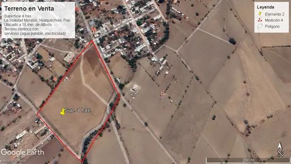 Terreno de 4 has.  Propiedad