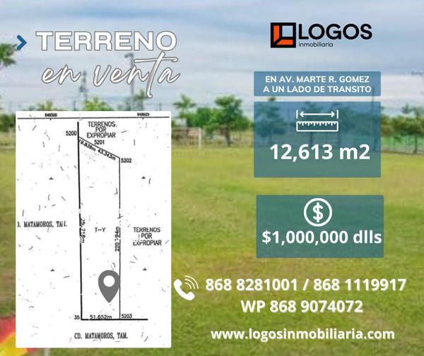 Terreno en venta en Expofiesta Norte, Matamoros, Tamaulipas