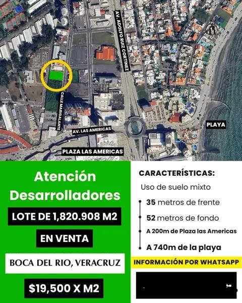 Terreno en venta en De las Américas, Boca del Río, Veracruz de Ignacio de la Llave