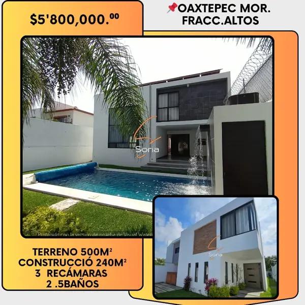 Casa en venta en Altos de Oaxtepec, Yautepec, Morelos Casa en venta en Altos de Oaxtepec, Yautepec, Morelos
