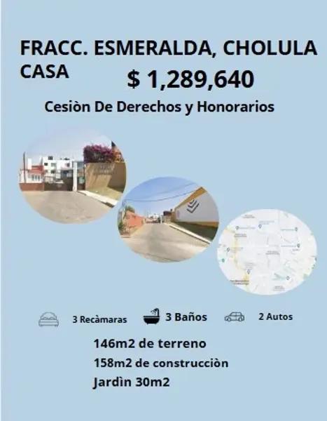 CASA EN FRACC.ESMERALDA CHOLULA