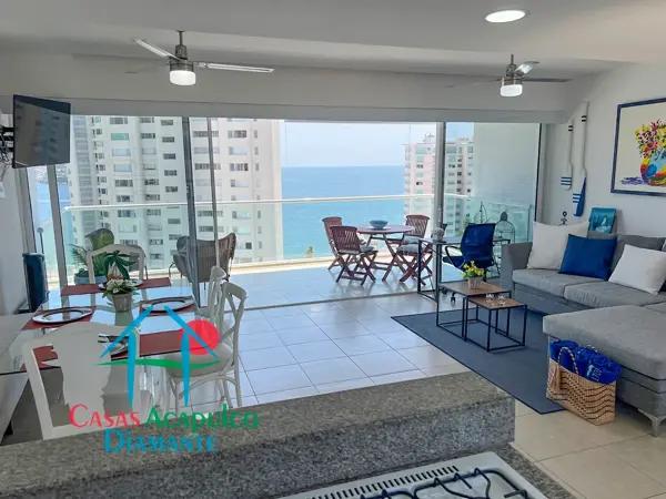 Depa con 2 recámaras y vista parcial al mar en Acapulco Depa con 2 recámaras y vista parcial al mar en Acapulco