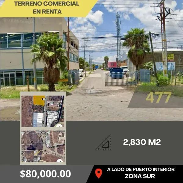 terreno en renta cerca de puerto interior